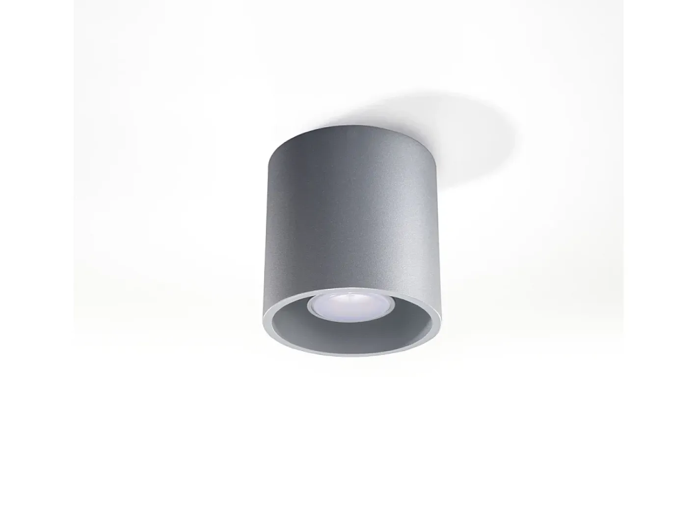 Sollux Lighting Plafón-Lámparas de techo Celeris moderno de aluminio - 1 fuentes luminosas 3000K - L.10 x A.10 cm - Gris