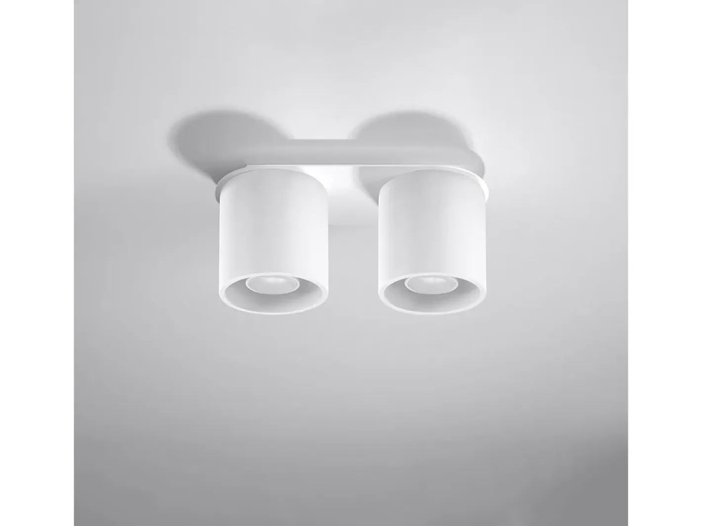 Discount Sollux Lighting Lámparas de techo Celeris moderno de aluminio - 2 fuentes luminosas 3000K - L.26 x A.12 cm - Blanco