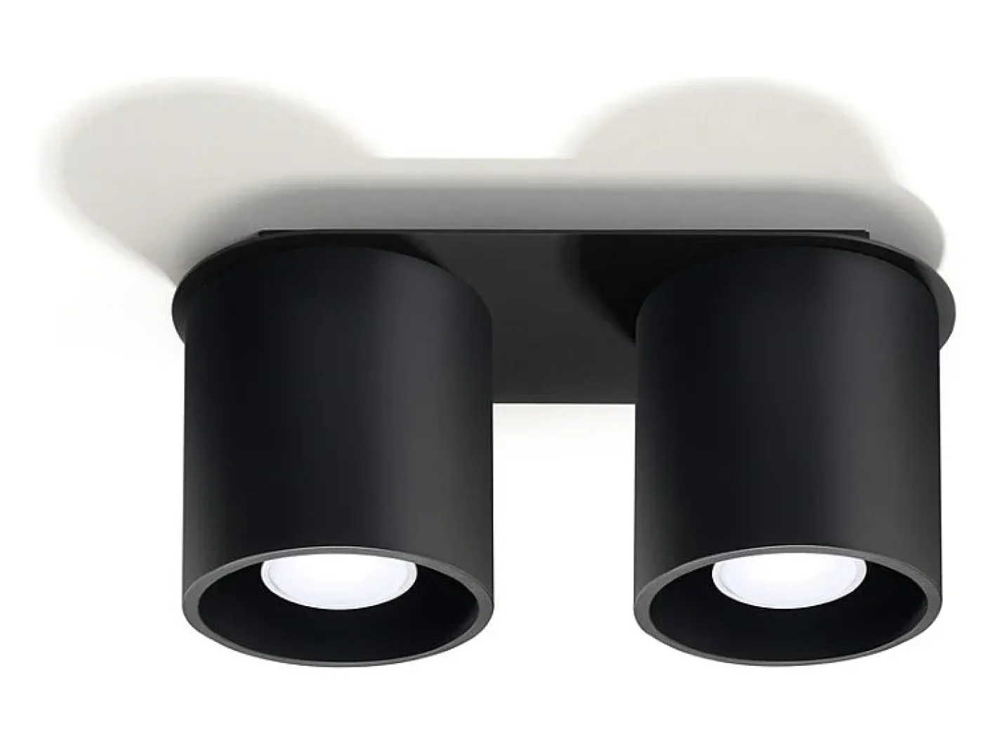 Best Sollux Lighting Lámparas de techo Celeris moderno de aluminio - 2 fuentes luminosas 3000K - L.26 x A.12 cm - Negro