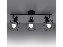 Sollux Lighting Plafón-Lámparas de techo Celubi moderno de acero - 3 fuentes luminosas 4000K - L.48 x A.19 cm - Negro
