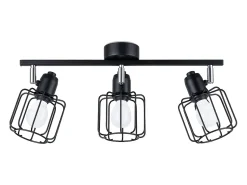 Sollux Lighting Lámparas de techo Celubi moderno de acero - 3 fuentes luminosas 3000K - L.48 x A.19 cm - Negro Hot