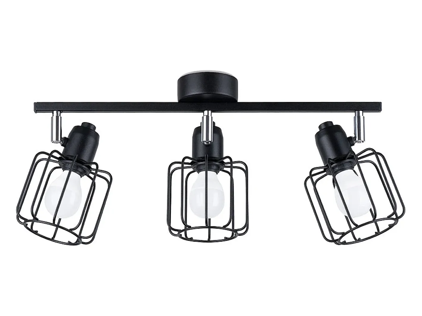 Sollux Lighting Lámparas de techo Celubi moderno de acero - 3 fuentes luminosas 3000K - L.48 x A.19 cm - Negro Hot