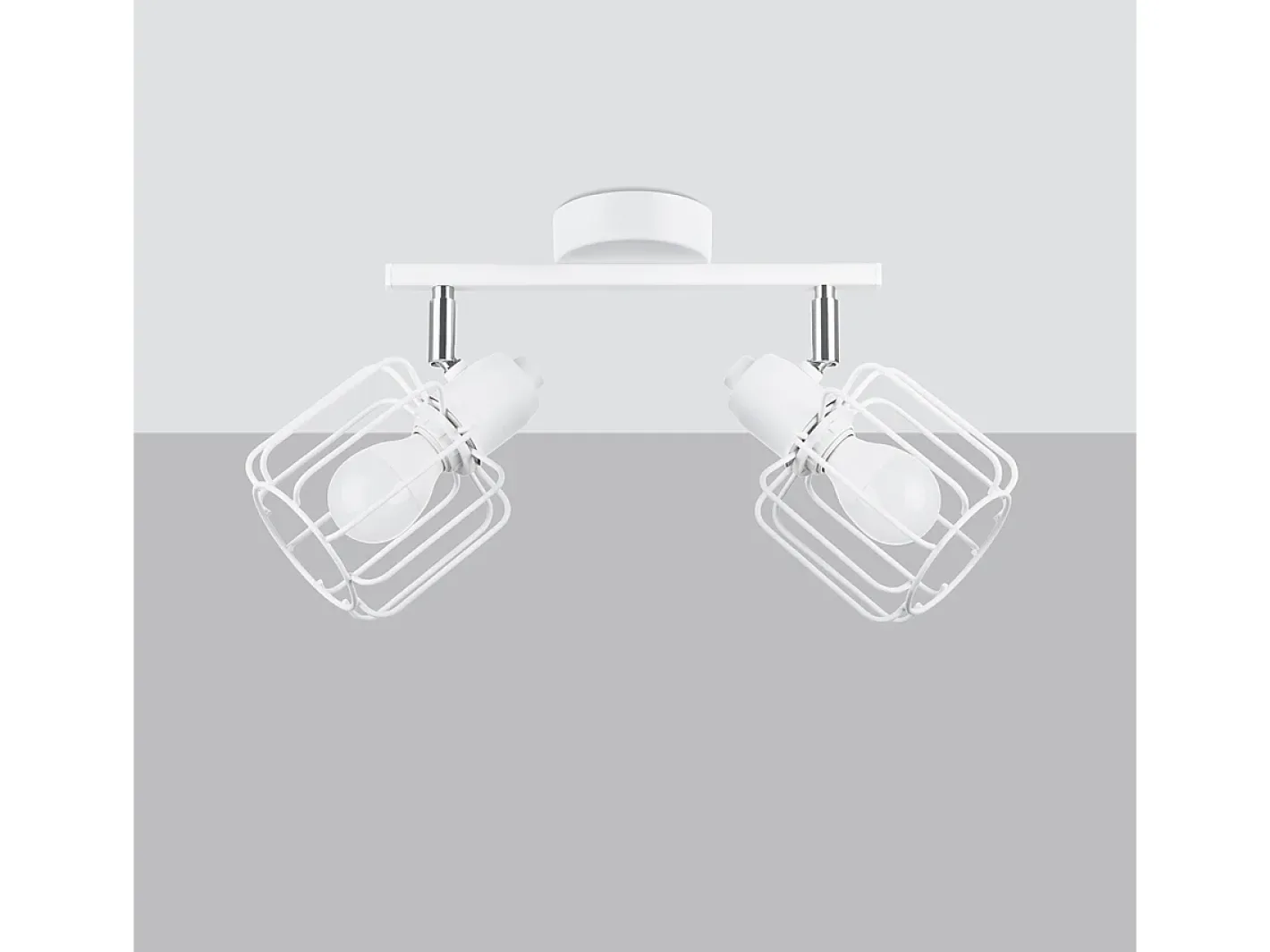 Sollux Lighting Lámparas de techo Celubi moderno de acero - 2 fuentes luminosas 3000K - L.27 x A.19 cm - Blanco Outlet
