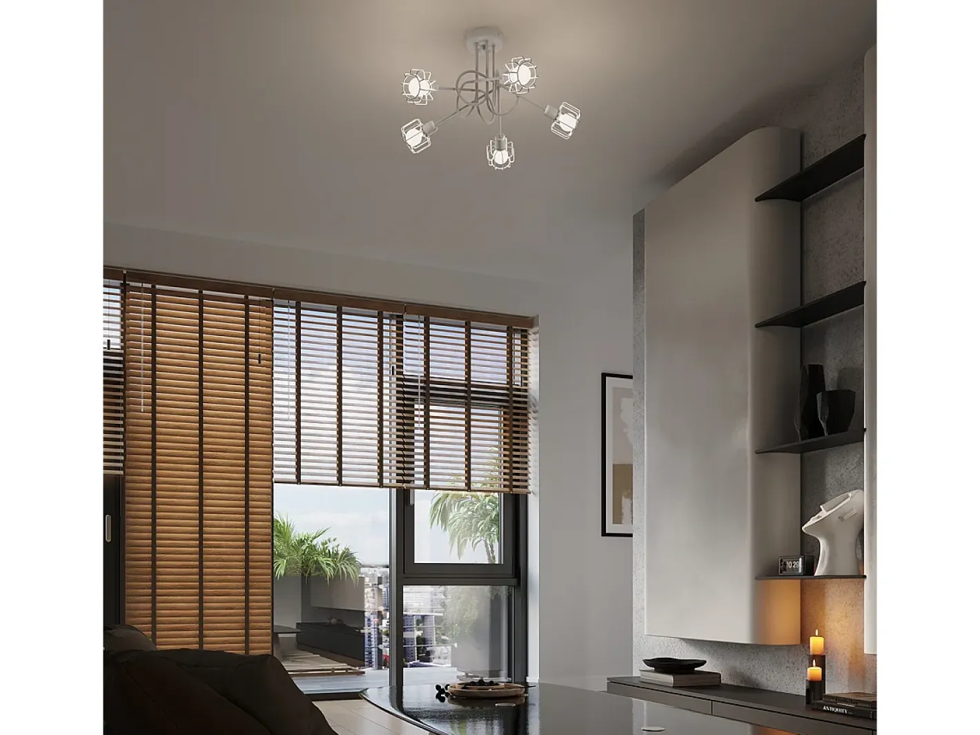 Sollux Lighting Lámparas de techo Celubi moderno de acero - 2 fuentes luminosas 3000K - L.27 x A.19 cm - Blanco Outlet