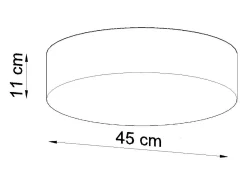 Sollux Lighting Lámparas de techo Cercle minimalista de CLORURO DE POLIVINILO - 3 fuentes luminosas 3000K - L.45 x A.11 cm - Gris Discount