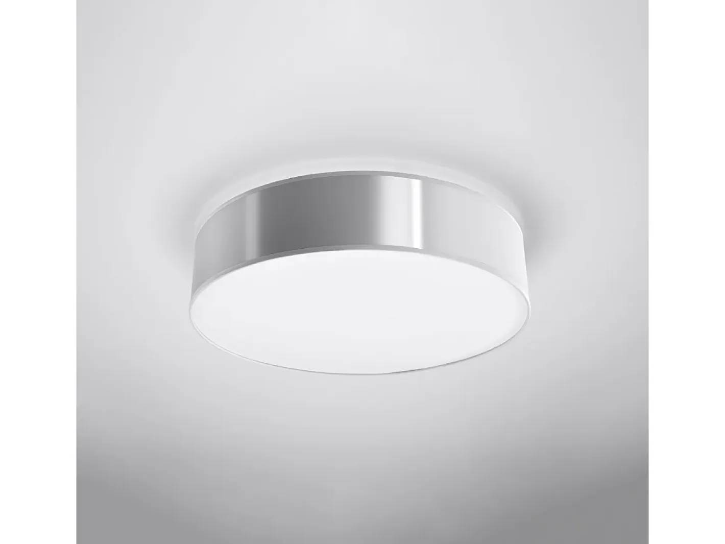 Sollux Lighting Lámparas de techo Cercle minimalista de CLORURO DE POLIVINILO - 3 fuentes luminosas 3000K - L.45 x A.11 cm - Gris Discount