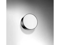 Sollux Lighting Plafón-Lámparas de techo Cercle minimalista de CLORURO DE POLIVINILO - 1 fuentes luminosas 3000K - L.25 x A.11 cm - Negro