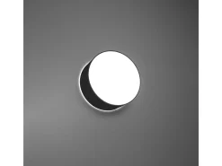 Sollux Lighting Plafón-Lámparas de techo Cercle minimalista de CLORURO DE POLIVINILO - 1 fuentes luminosas 3000K - L.25 x A.11 cm - Negro