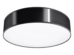 Sollux Lighting Plafón-Lámparas de techo Cercle minimalista de CLORURO DE POLIVINILO - 4 fuentes luminosas 4000K - L.55 x A.11 cm - Negro