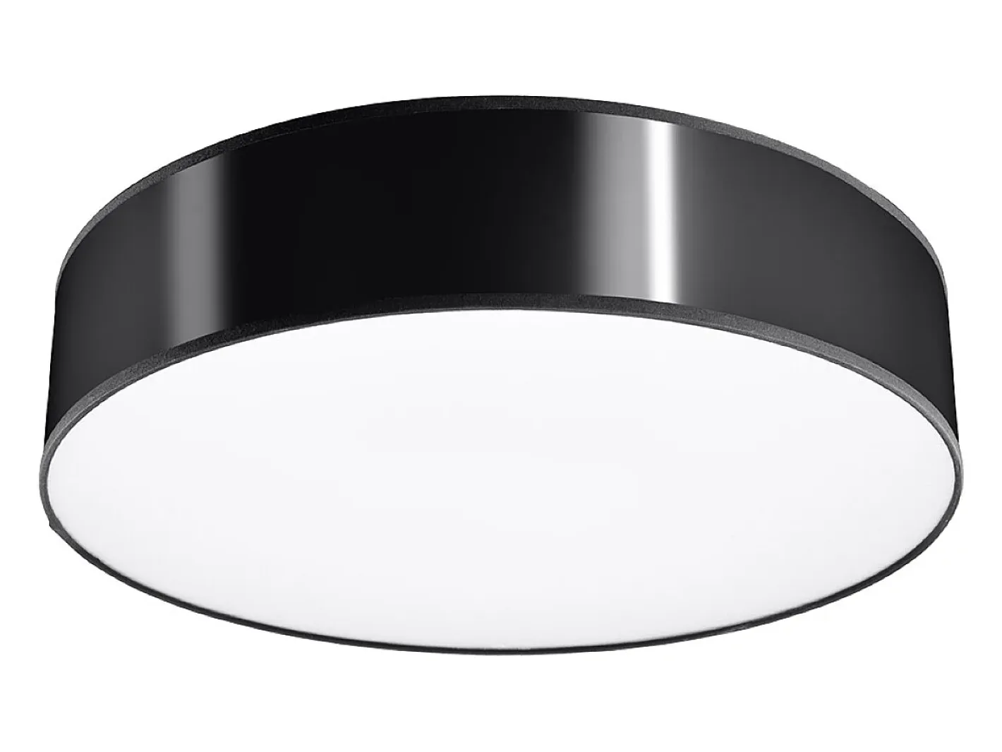 Sollux Lighting Plafón-Lámparas de techo Cercle minimalista de CLORURO DE POLIVINILO - 4 fuentes luminosas 4000K - L.55 x A.11 cm - Negro