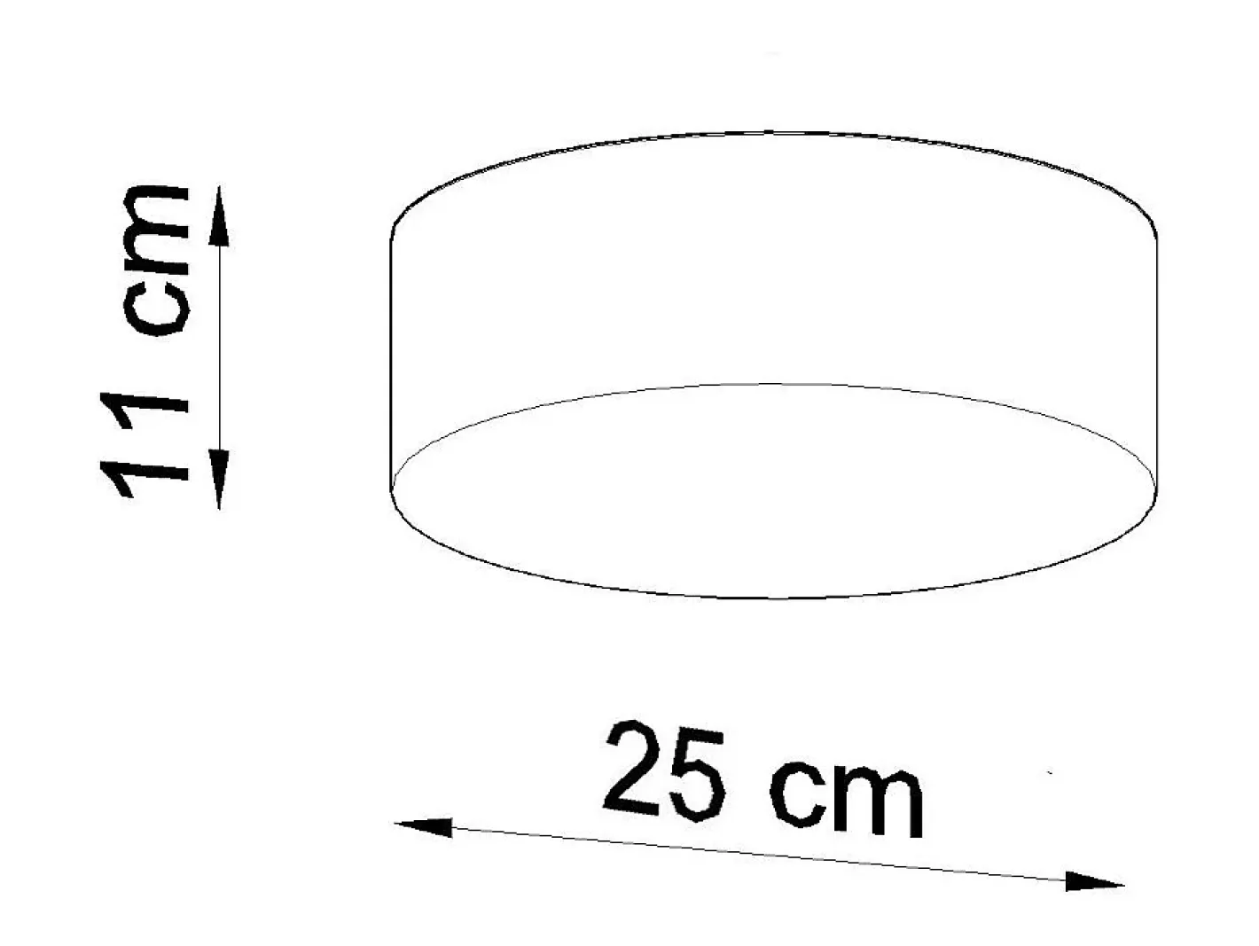 Sollux Lighting Plafón-Lámparas de techo Cercle minimalista de CLORURO DE POLIVINILO - 1 fuentes luminosas 4000K - L.25 x A.11 cm - Gris