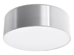 Sollux Lighting Plafón-Lámparas de techo Cercle minimalista de CLORURO DE POLIVINILO - 1 fuentes luminosas 4000K - L.25 x A.11 cm - Gris