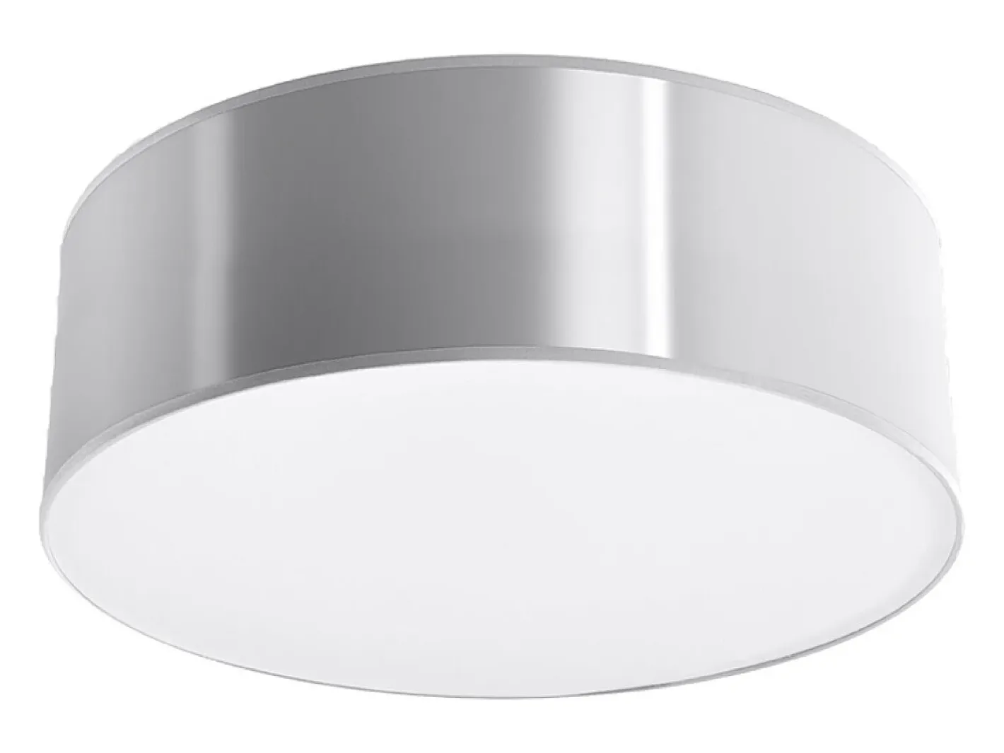 Sollux Lighting Plafón-Lámparas de techo Cercle minimalista de CLORURO DE POLIVINILO - 1 fuentes luminosas 4000K - L.25 x A.11 cm - Gris