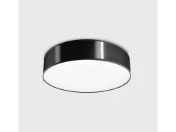 Sollux Lighting Lámparas de techo Cercle minimalista de CLORURO DE POLIVINILO - 4 fuentes luminosas 3000K - L.55 x A.11 cm - Negro Sale