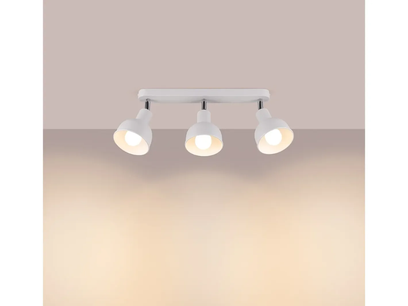 Sollux Lighting Lámparas De Techo Elba Desván De Acero - 3 Fuentes Luminosas - L.59 X A.18,5 Cm - Blanco Clearance
