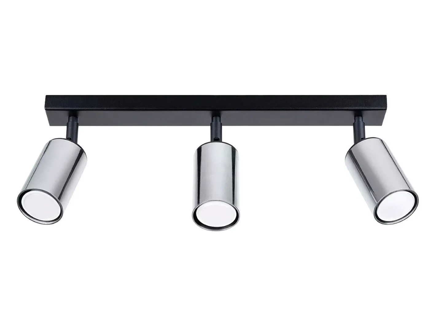 Sollux Lighting Plafón-Lámparas de techo Glois moderno de acero - 3 fuentes luminosas 3000K - L.45 x A.18,5 cm - /cromo Negro