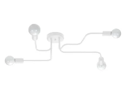 Sollux Lighting Lámparas de techo Infinix industrial de acero - 4 fuentes luminosas 4000K - L.78 x A.15,5 cm - Blanco Clearance