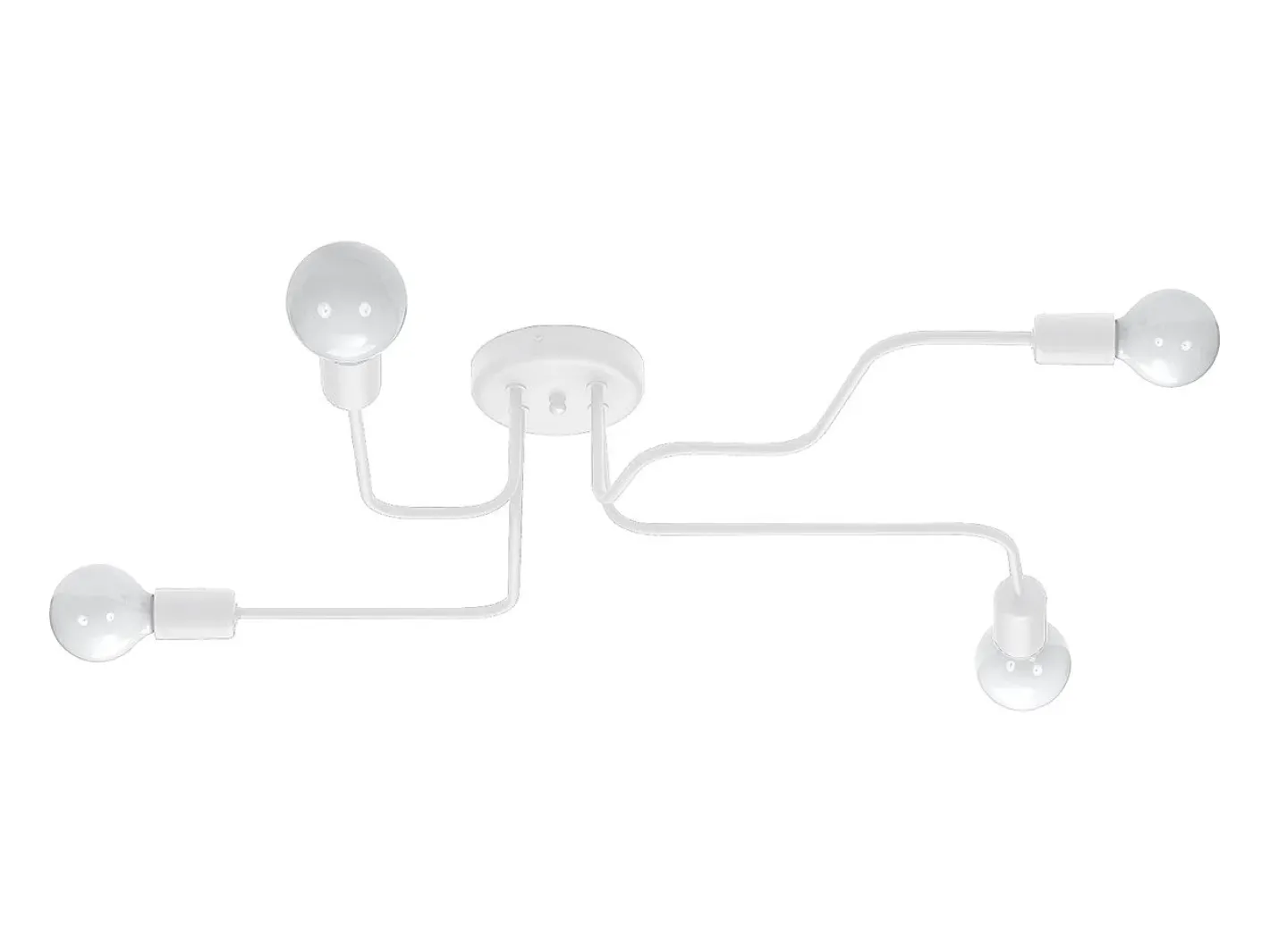 Sollux Lighting Lámparas de techo Infinix industrial de acero - 4 fuentes luminosas 4000K - L.78 x A.15,5 cm - Blanco Clearance