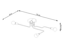 Sollux Lighting Lámparas de techo Infinix industrial de acero - 4 fuentes luminosas 4000K - L.78 x A.15,5 cm - Blanco Clearance