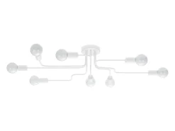Sollux Lighting Lámparas de techo Infinix industrial de acero - 8 fuentes luminosas 3000K - L.103 x A.15,5 cm - Blanco Online