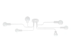 Sollux Lighting Lámparas de techo Infinix industrial de acero - 6 fuentes luminosas 4000K - L.80 x A.15,5 cm - Blanco Discount