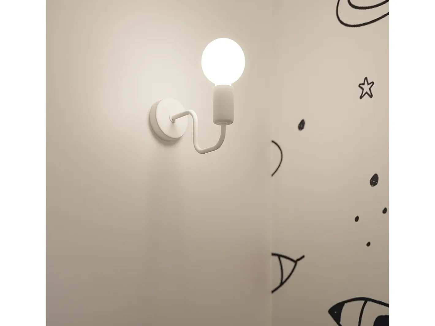 New Sollux Lighting Lámparas de techo Infinix industrial de acero - 6 fuentes luminosas 3000K - L.80 x A.15,5 cm - Blanco