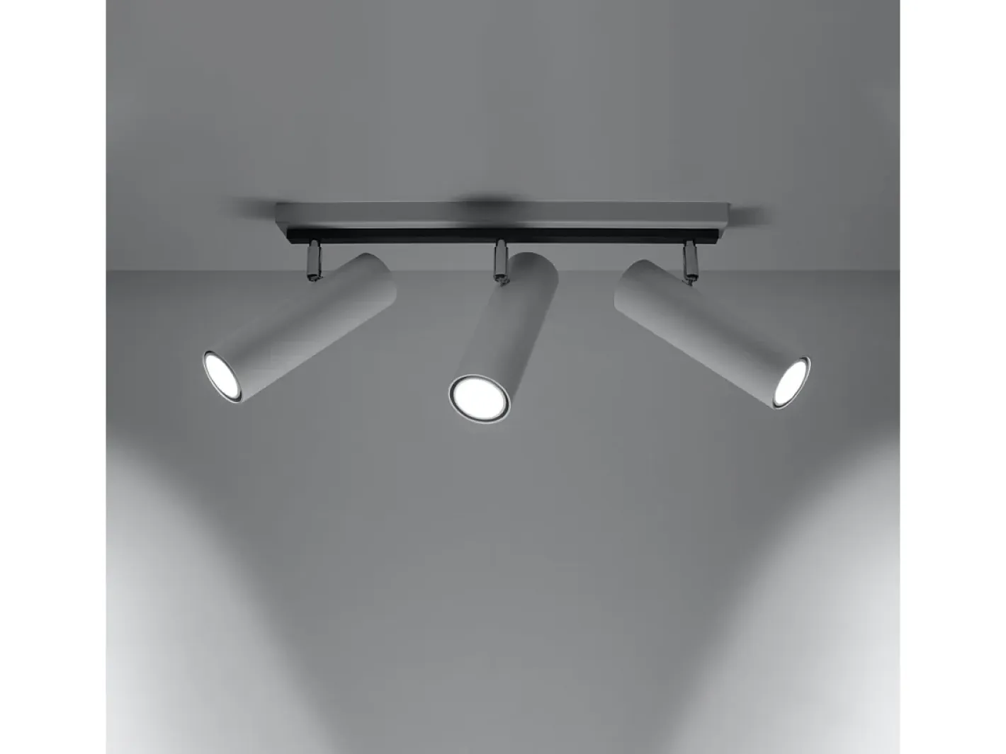 Sollux Lighting Lámparas de techo Invicta moderno de acero - 3 fuentes luminosas 4000K - L.45 x A.20 cm - Blanco