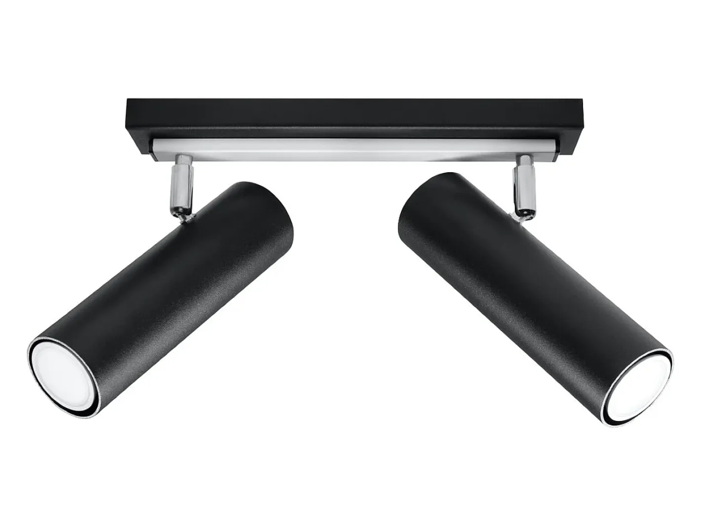 Sollux Lighting Plafón-Lámparas de techo Invicta moderno de acero - 2 fuentes luminosas 3000K - L.30 x A.20 cm - Negro