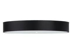 Discount Sollux Lighting Lámparas de techo Kalmaris minimalista de tela/vidrio/acero - 6 fuentes luminosas 3000K - L.100 x A.20 cm - Negro