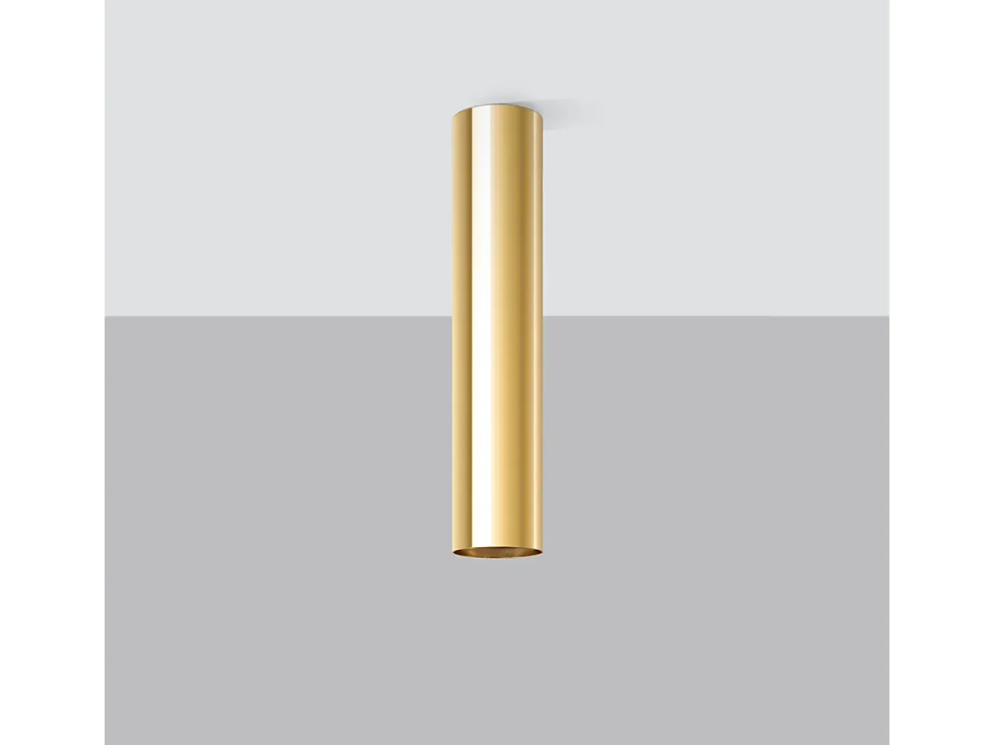 Discount Sollux Lighting Lámparas De Techo Lagos Moderno De Acero - 1 Fuentes Luminosas - L.6 X A.30 Cm - Brillo Dorado