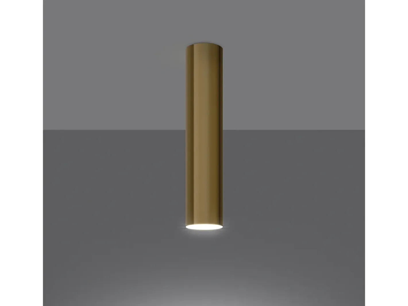 Discount Sollux Lighting Lámparas De Techo Lagos Moderno De Acero - 1 Fuentes Luminosas - L.6 X A.30 Cm - Brillo Dorado