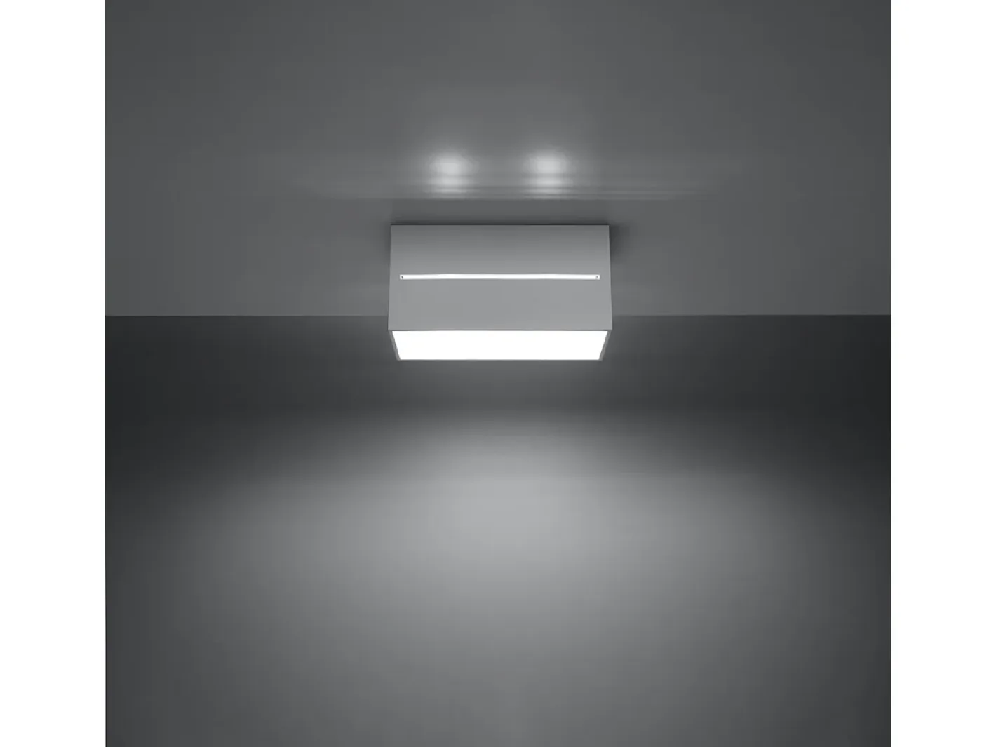 Hot Sollux Lighting Lámparas De Techo Lobo Moderno De Aluminio - 2 Fuentes Luminosas - L.20 X A.10 Cm - Blanco