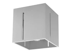 Sollux Lighting Plafón-Lámparas de techo Luminara moderno de aluminio - 1 fuentes luminosas 3000K - L.10 x A.10 cm - Gris