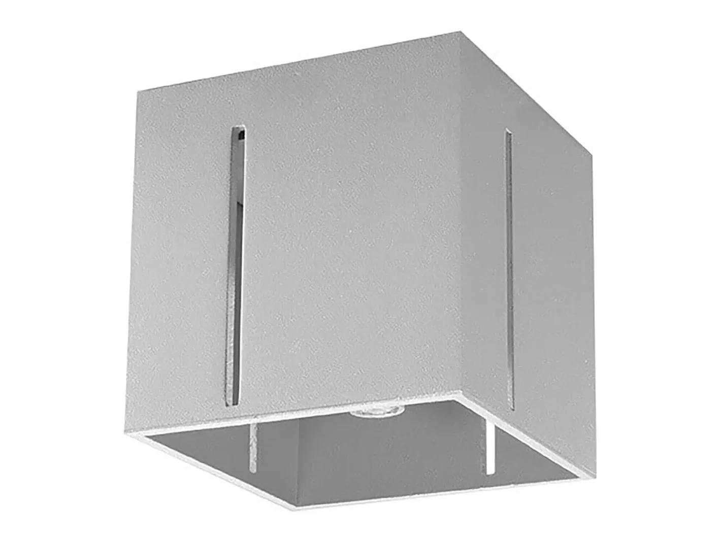 Sollux Lighting Plafón-Lámparas de techo Luminara moderno de aluminio - 1 fuentes luminosas 3000K - L.10 x A.10 cm - Gris