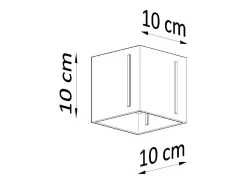 Sollux Lighting Plafón-Lámparas de techo Luminara moderno de aluminio - 1 fuentes luminosas 3000K - L.10 x A.10 cm - Gris