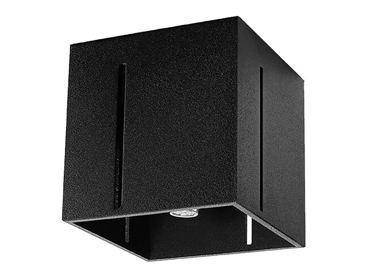 Outlet Sollux Lighting Lámparas de techo Luminara moderno de aluminio - 1 fuentes luminosas 4000K - L.10 x A.10 cm - Negro