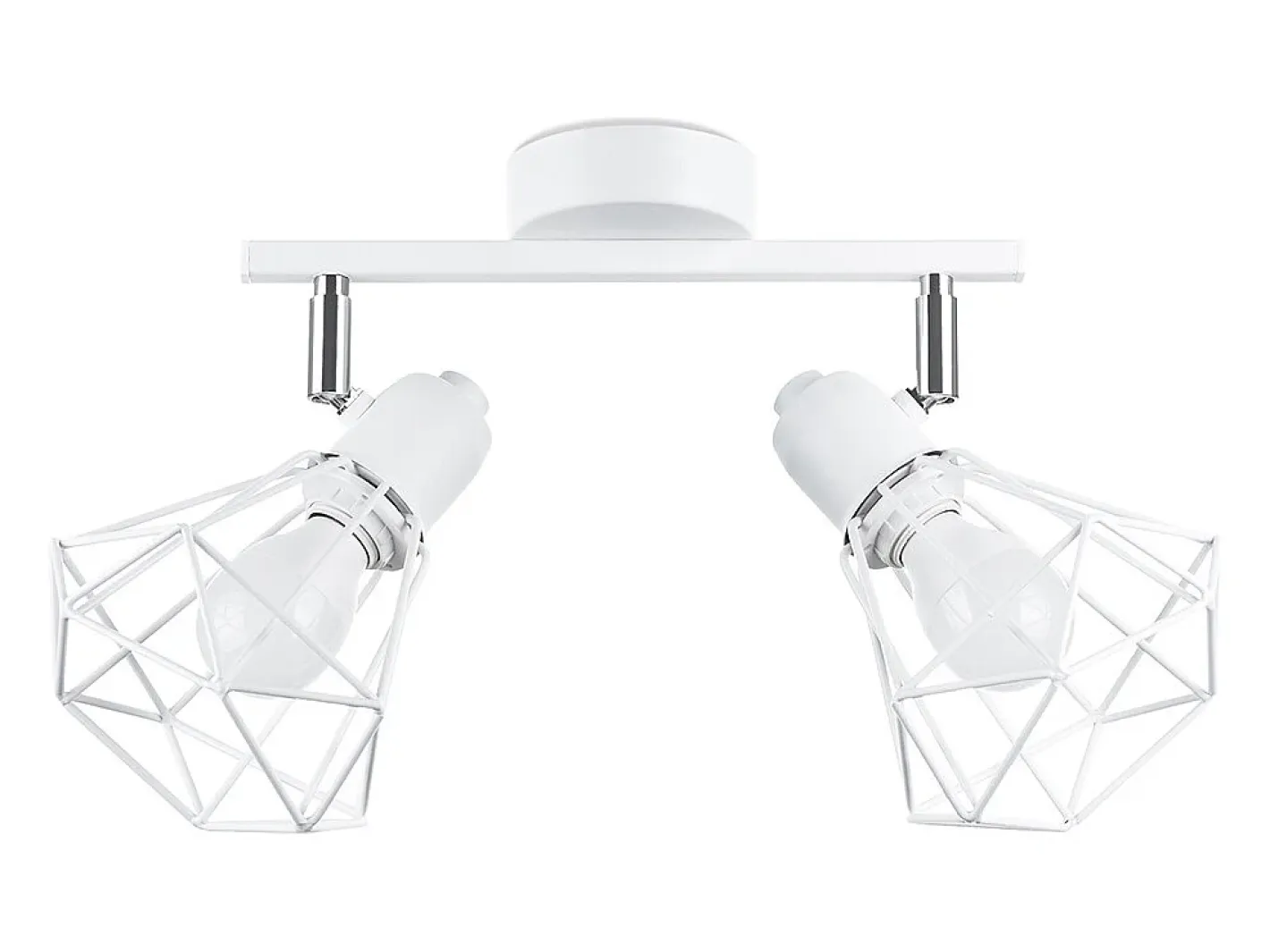Sollux Lighting Plafón-Lámparas de techo Lunova moderno de acero - 2 fuentes luminosas 3000K - L.31 x A.19 cm - Blanco