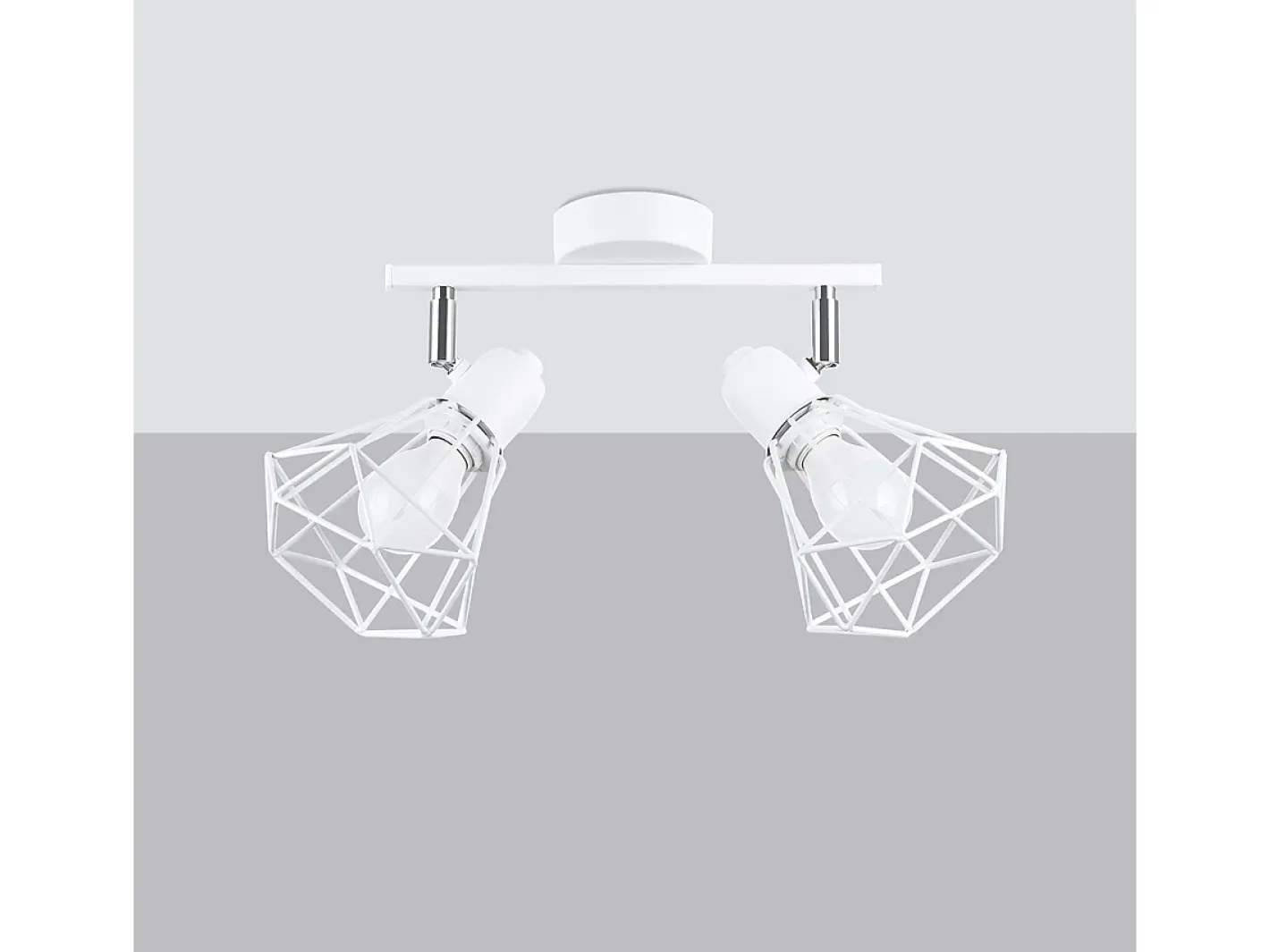 Sollux Lighting Plafón-Lámparas de techo Lunova moderno de acero - 2 fuentes luminosas 3000K - L.31 x A.19 cm - Blanco