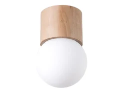 Sollux Lighting Lámparas de techo Lust moderno de madera - 1 fuentes luminosas 4000K - L.12 x A.19 cm - madera natural Color natural claro Outlet