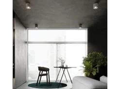 Sollux Lighting Plafón-Lámparas De Techo Mika Minimalista De Aluminio - 1 Fuentes Luminosas - L.12 X A.11 Cm - Gris