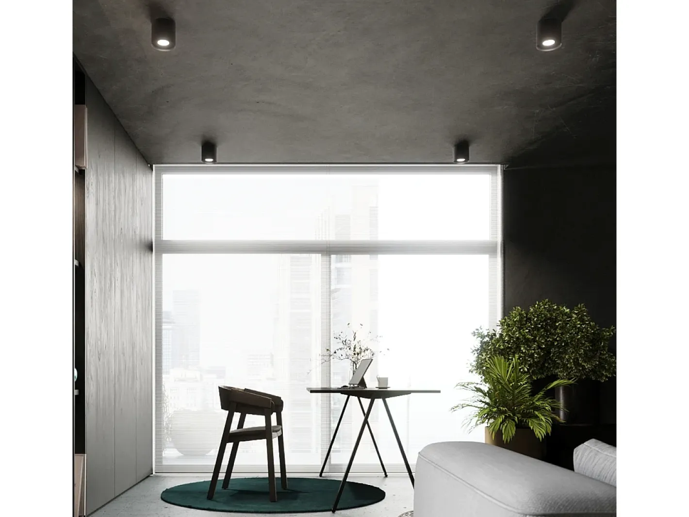 Online Sollux Lighting Lámparas De Techo Mika Minimalista De Aluminio - 1 Fuentes Luminosas - L.12 X A.11 Cm - Negro