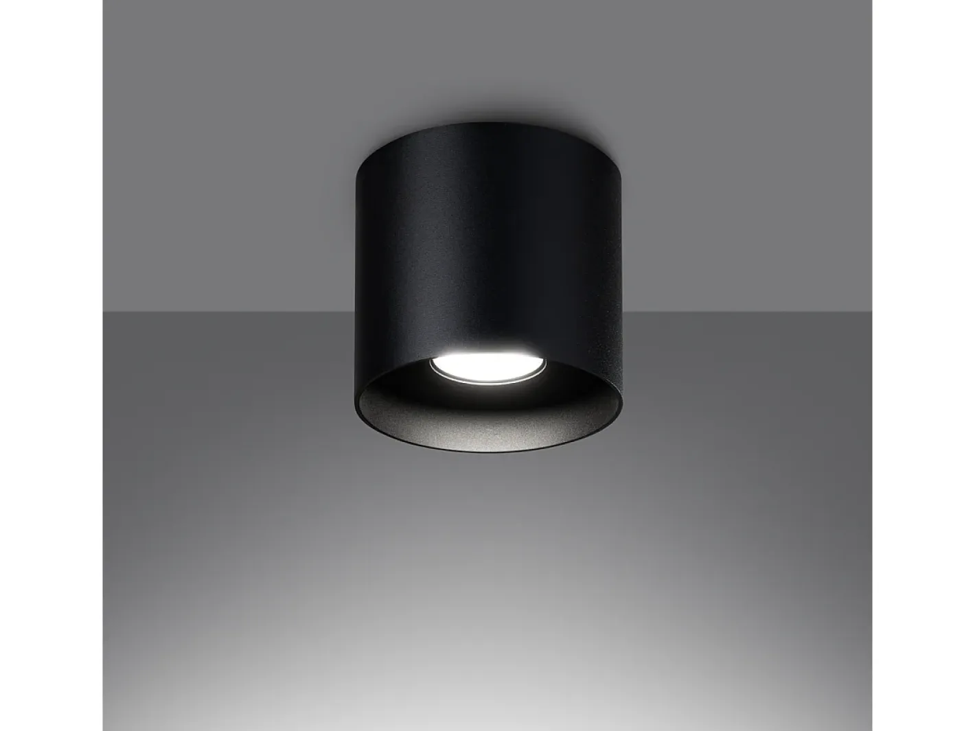 Online Sollux Lighting Lámparas De Techo Mika Minimalista De Aluminio - 1 Fuentes Luminosas - L.12 X A.11 Cm - Negro