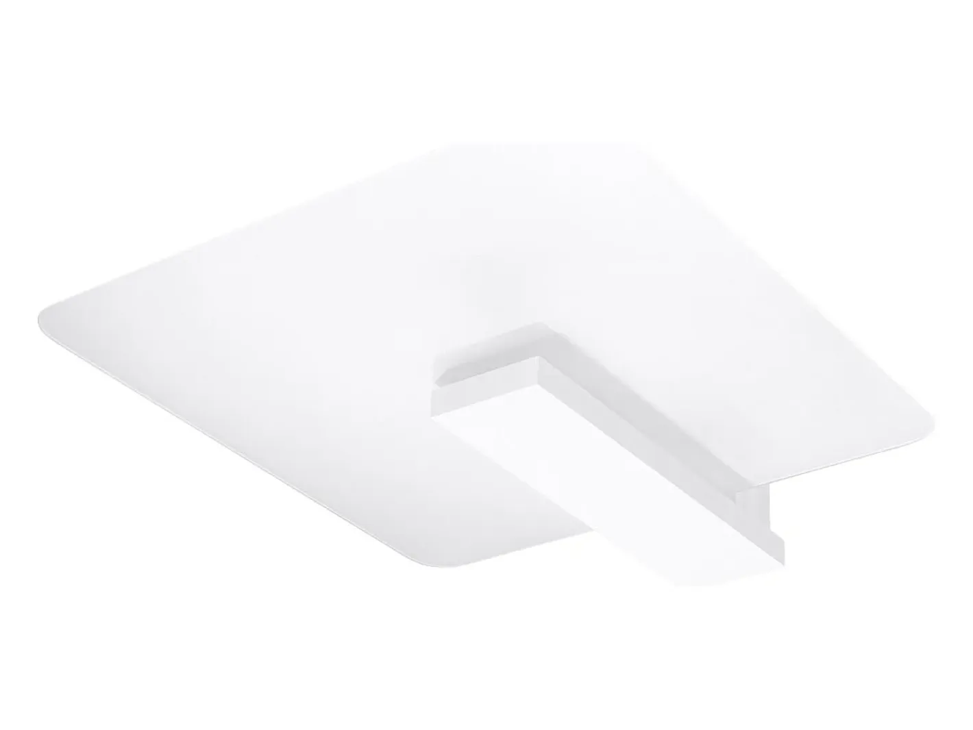 Sollux Lighting Plafón-Lámparas de techo Nappo escandinavo de madera/vidrio - 2 fuentes luminosas 3000K - L.40 x A.47,5 cm - Blanco