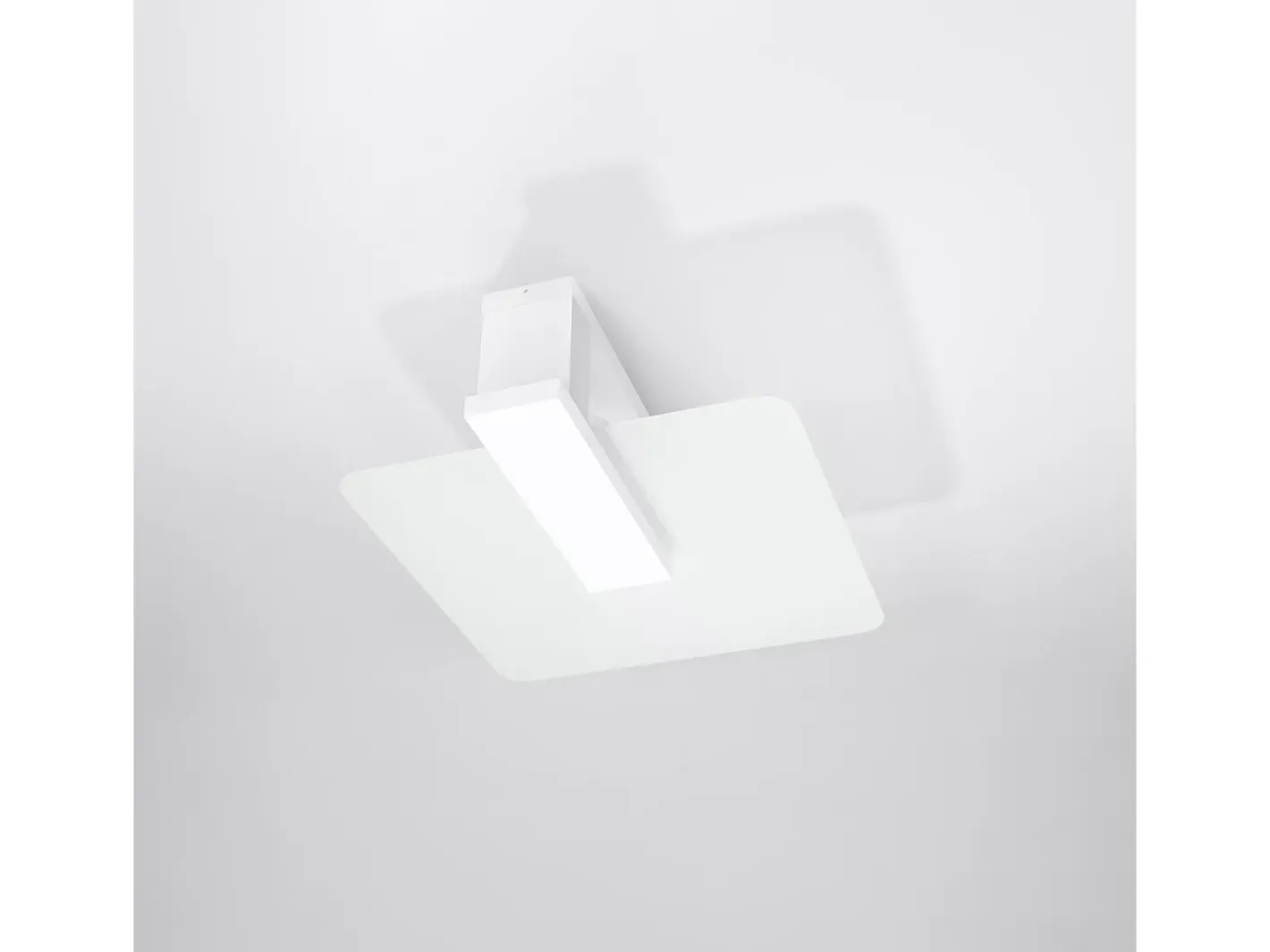 Sollux Lighting Plafón-Lámparas de techo Nappo escandinavo de madera/vidrio - 2 fuentes luminosas 3000K - L.40 x A.47,5 cm - Blanco