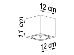 Sollux Lighting Lámparas de techo Nexiflex moderno de aluminio - 1 fuentes luminosas 3000K - L.12 x A.11 cm - Blanco Outlet