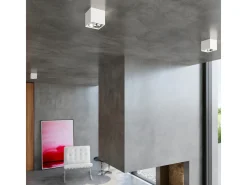 Sollux Lighting Lámparas de techo Nexiflex moderno de aluminio - 1 fuentes luminosas 3000K - L.12 x A.11 cm - Blanco Outlet