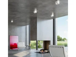 Sollux Lighting Lámparas de techo Nexiflex moderno de aluminio - 1 fuentes luminosas 3000K - L.12 x A.11 cm - Blanco Outlet