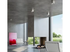 Sollux Lighting Lámparas de techo Nexiflex moderno de aluminio - 1 fuentes luminosas 4000K - L.12 x A.11 cm - Gris Outlet