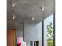 Sollux Lighting Lámparas de techo Nexiflex moderno de aluminio - 1 fuentes luminosas 4000K - L.12 x A.11 cm - Gris Outlet