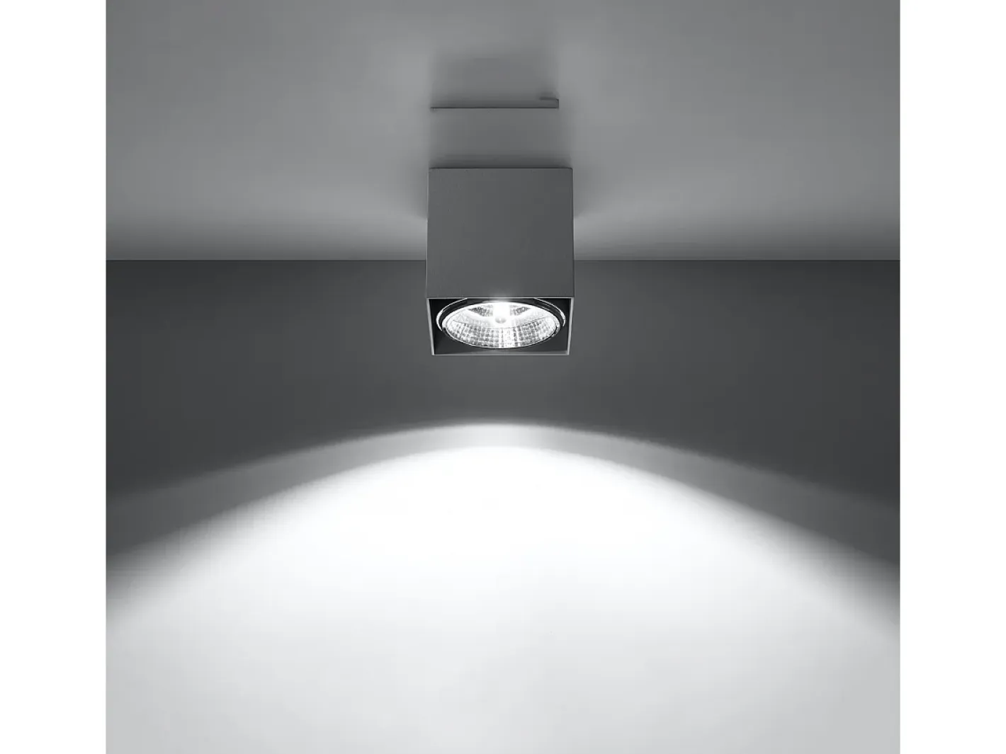 Sollux Lighting Lámparas de techo Nexiflex moderno de aluminio - 1 fuentes luminosas 4000K - L.12 x A.11 cm - Gris Outlet